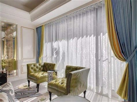 北欧风格窗帘布遮光卧室ins三色拼接客厅遮光窗帘成品简约现代-阿里巴巴