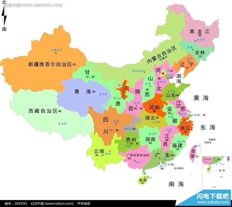 中国地图高清版大图_ai - 大小:271k-元素素材 背景边框 免费下载-爱给网