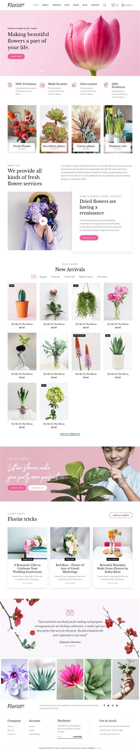 一个简洁的花店网站设计|网页|电商|553009610 - 原创作品 - 站酷 (ZCOOL)