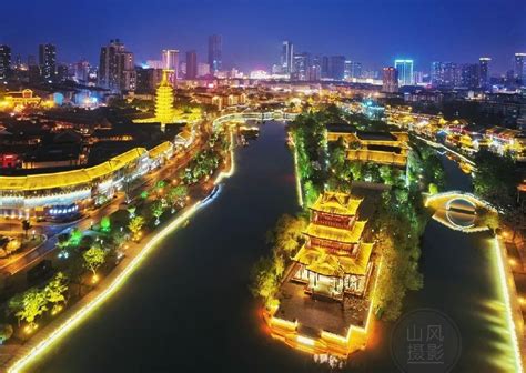 淮安的夜景也是很美的——淮安市里运河文化长廊_云游品牌设计-站酷ZCOOL