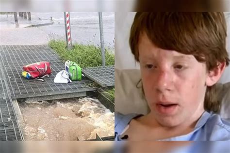 11岁男童掉入下水道，身体被水完全淹没，他用手抓住了格栅奇迹生还_他用_身体_下水道