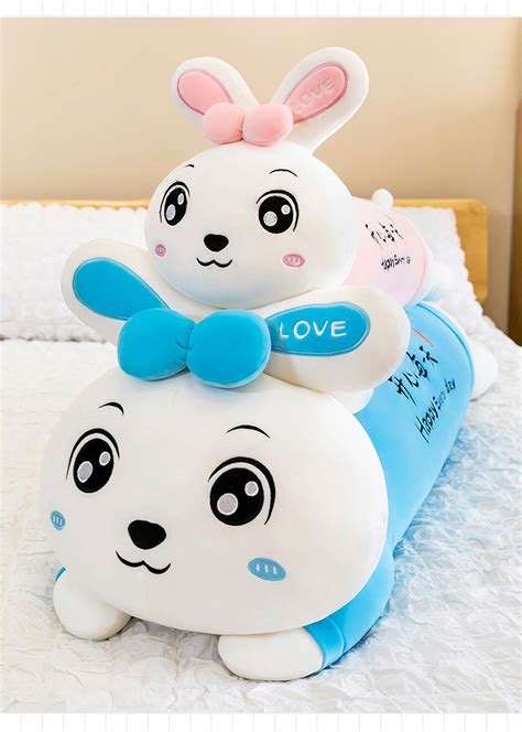 可爱网红兔子玩偶晚安兔子陪睡公仔棉花娃娃毛绒玩具送女生日礼物-阿里巴巴