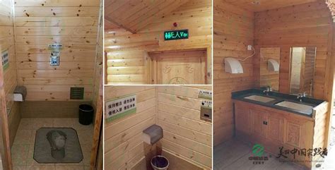 预制水泥仿木小屋制作的景区厕所最大特点是美观-仿木小屋