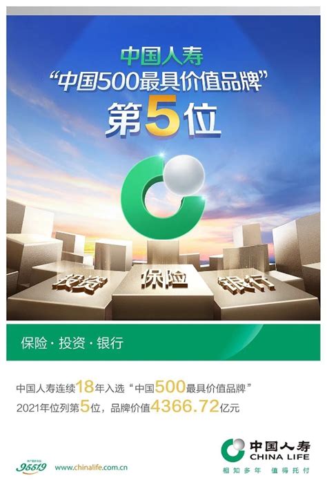中国人寿连续十八年上榜“中国500最具价值品牌”-中国人寿