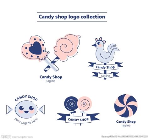 彩色糖果店标志设计图__LOGO设计_广告设计_设计图库_昵图网nipic.com