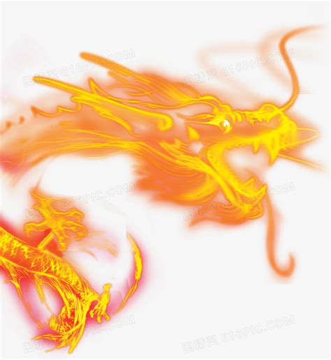 黄红色火焰龙纹装饰图片免费下载_PNG素材_编号192im3nxd_图精灵
