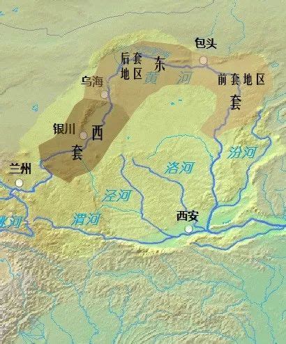 河套平原地图图片