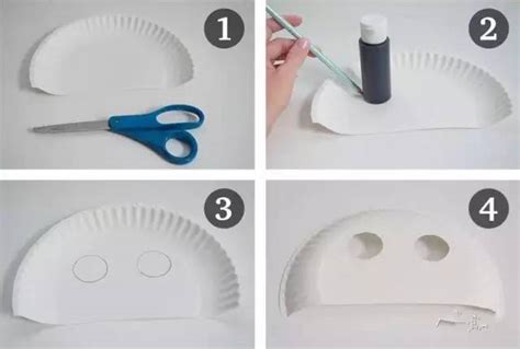 DIY白色纸面具纸浆空白手绘面具幼儿园画画面具脸谱面具批发-阿里巴巴