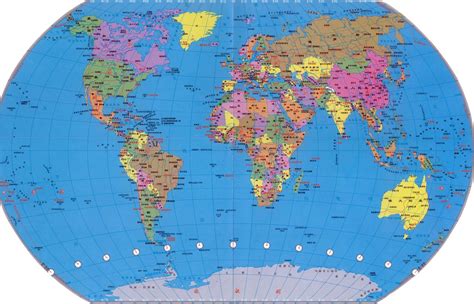 欧洲版世界地图,北美洲,美洲版_大山谷图库