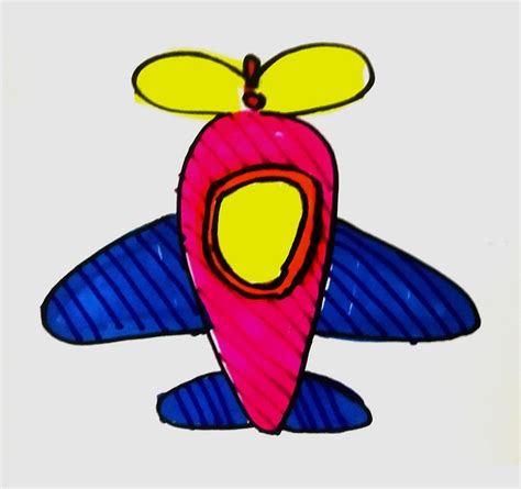 彩色直升飞机简笔画画法图片步骤🎬小小画家