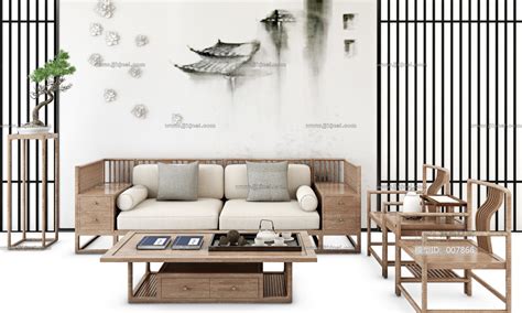 H143-1201现代沙发组合3d模型下载-【集简空间】「每日更新」