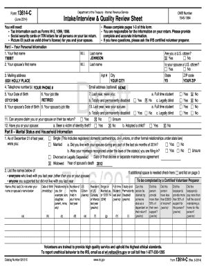 IRS Form 13614-C (TL) Download Fillable PDF or Fill Online Intake ...