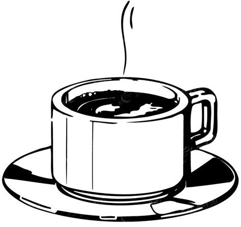 咖啡咖啡杯手绘线描图形EPS素材免费下载_红动网