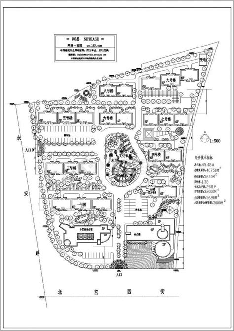甘肃天水市某新建小区平面规划设计CAD图纸（总建筑4万平米）_住宅小区_土木在线