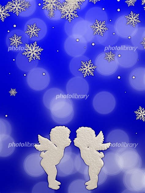 雪と天使の背景素材 イラスト素材 [ 1054179 ] - フォトライブラリー photolibrary