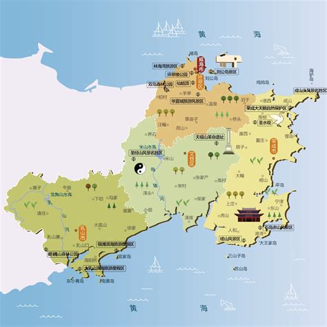 威海旅游景点地图图片 威海旅游景点地图图片
