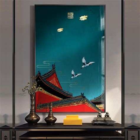 新中式禅意装饰画客厅卧室书房茶室横幅沙发床头背景墙实物挂壁画-装置画-2021美间（软装设计采购助手）