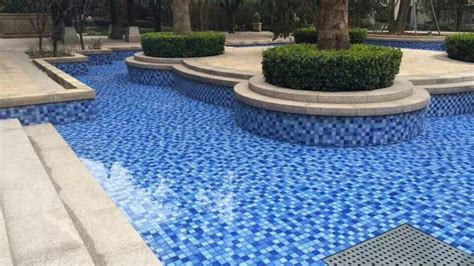 48B04 蓝色混 泳池马赛克 酒店泳池使用 水池-绅岚