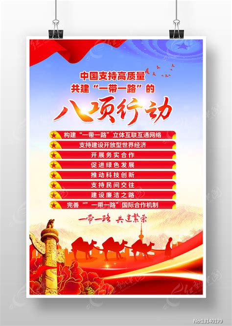 高质量共建一带一路八项行动海报图片_海报_编号13140179_红动中国