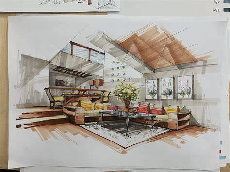 新中式客厅|空间|家装设计|春作 - 临摹作品 - 站酷 (ZCOOL)