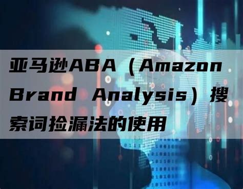 亚马逊ABA（Amazon Brand Analysis）搜索词捡漏法的使用_麦哲伦科技