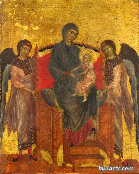 13世纪意大利画家奇马布埃的蛋彩画《Christ图片