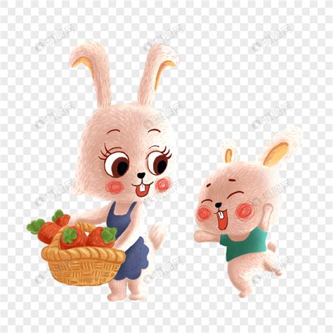 吃萝卜兔子素材图片免费下载-千库网