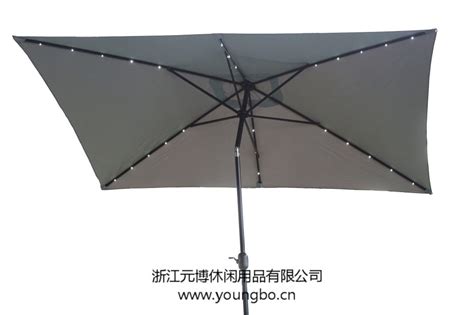 一件代发带灯方形中柱伞 LED户外遮阳伞 太阳能灯珠摇手伞-阿里巴巴