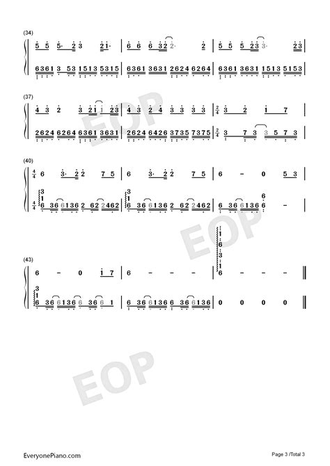 离别-阿杜双手简谱预览2-钢琴谱文件（五线谱、双手简谱、数字谱、Midi、PDF）免费下载