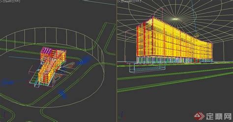 江干区检察院建筑设计3DMAX模型（附效果图）