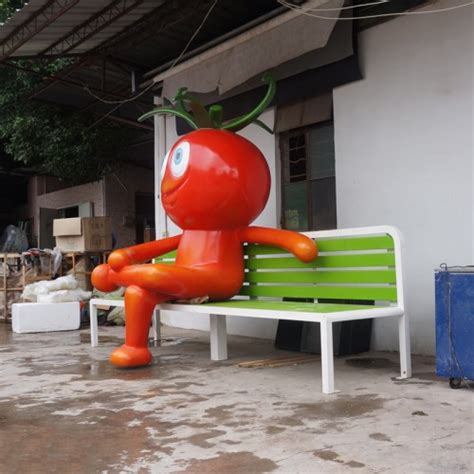 不锈钢西红柿雕塑座椅_不锈钢景观坐凳 - 欧迪雅凡家具