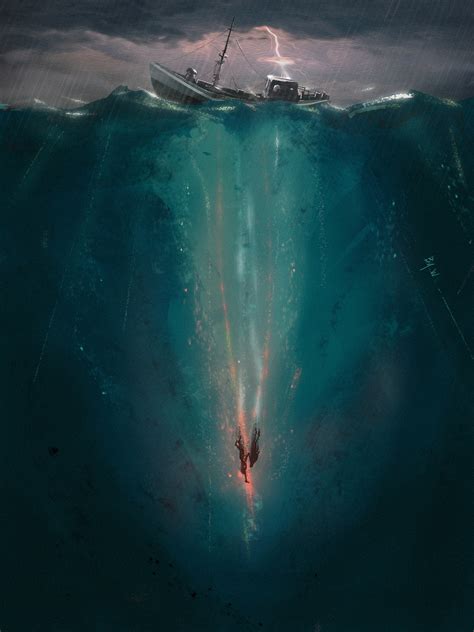 《海王》中印象最深刻的一幕|插画|创作习作|Wuuu7 - 原创作品 - 站酷 (ZCOOL)