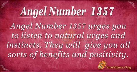 Angel Number 1357 Meaning: Listening To Your Intuition - SunSigns.Org
