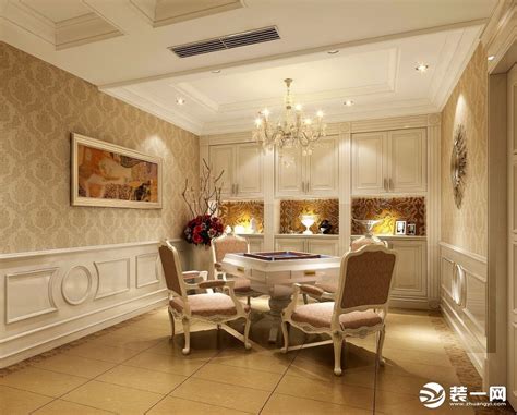 天津餐厅麻将室一体效果图-家装效果图_装一网装修效果图