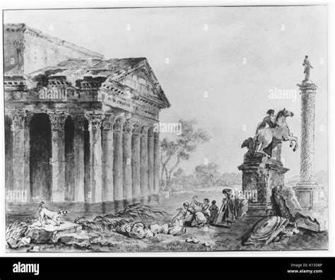 Architectural Capriccio with Roman Monuments and Washerwomen MET 168954 ...