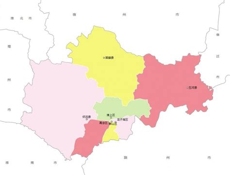 蚌埠市行政区划地图：蚌埠市下辖4个区、3个县分别是哪些？