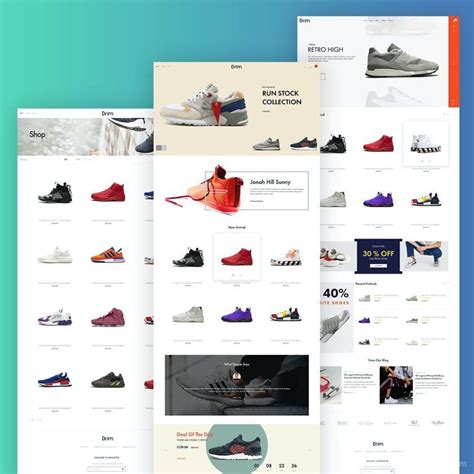 简洁响应式鞋子商城网站html模板_墨鱼部落格