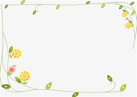 美丽手绘唯美花朵边框-快图网-免费PNG图片免抠PNG高清背景素材库kuaipng.com