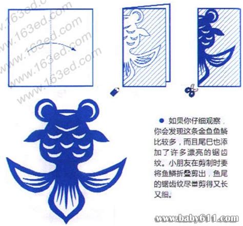 窗花鱼的步骤图解,窗花一对鱼剪纸程,窗花鱼的剪纸图片_大山谷图库