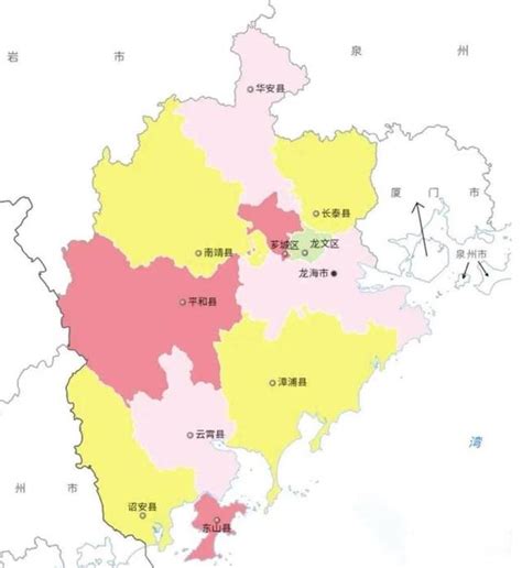 漳州市地图行政区域版 - 漳州市地图 - 地理教师网