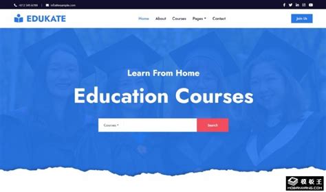 线上直播课程教育网页模板免费下载html - 模板王