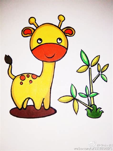 可爱长颈鹿怎么画 长颈鹿简笔画画法 长颈鹿卡通画儿童画手绘教程[ 图片/26P ] - 才艺君