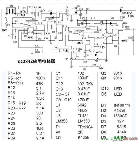 uc3842开关电源电路图及原理_uc3842引脚功能详解-接线图-接线图网