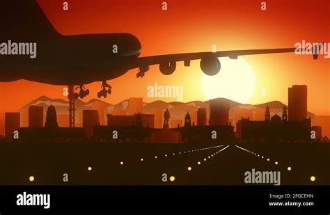 Pretoria South Africa Airplane Landing Skyline Golden Background Stock Video Footage - Alamy