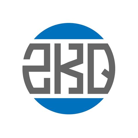 ZKQ letter logo design on white background. ZKQ creative initials ...