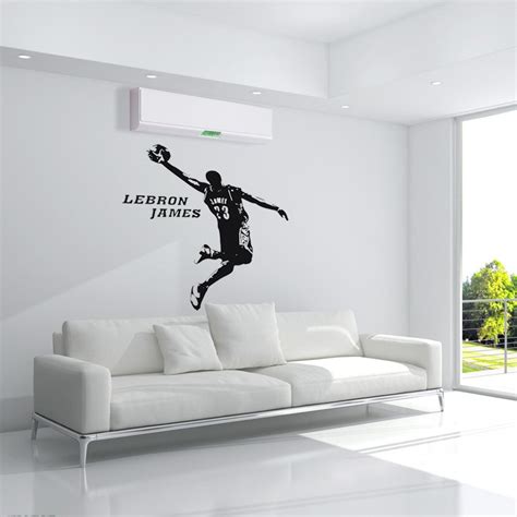 NBA球星詹姆斯PVC墙纸 自粘体育运动篮球墙贴卧室客厅装饰贴画-阿里巴巴