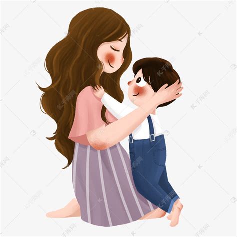 一个拥抱孩子的妇女素材图片免费下载-千库网