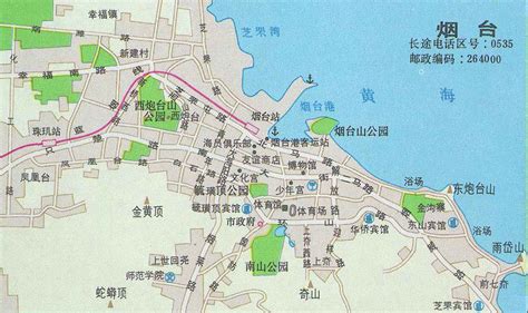烟台旅游地图图片