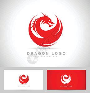 龙logo插画_龙logo卡通_龙logo插图_手绘_板绘_摄图网
