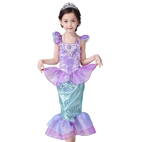2023新款美人鱼服装六一儿童节表演出服万圣节女童公主裙宝宝摄影-阿里巴巴